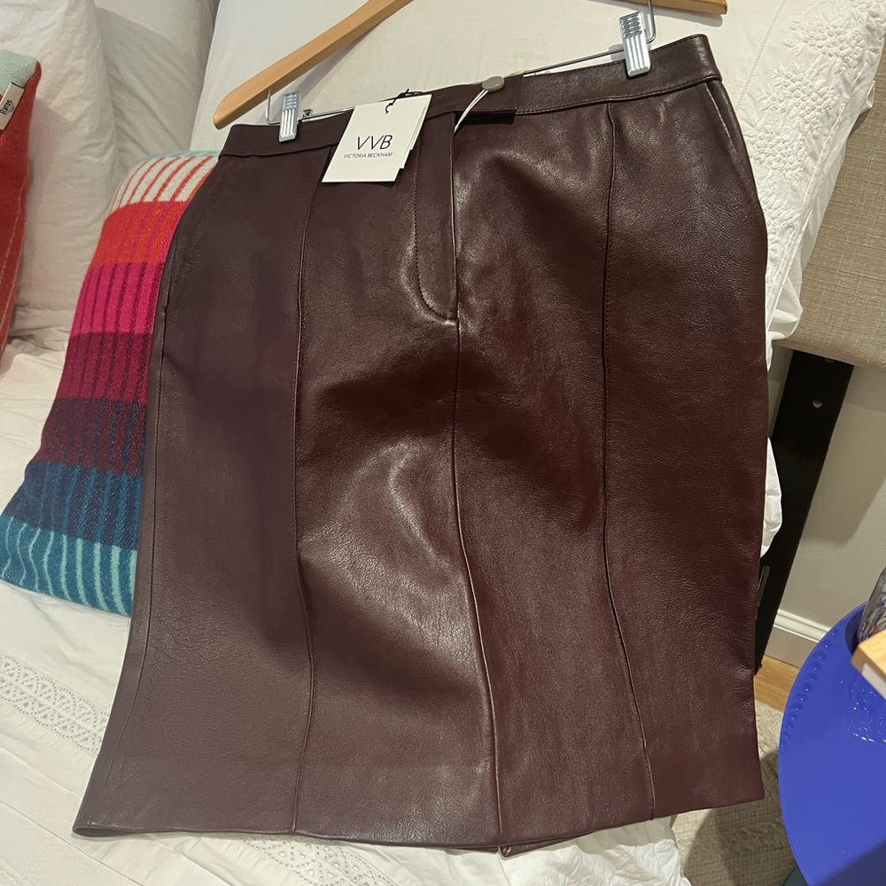 Brand new Victoria Beckham leather skirt!
